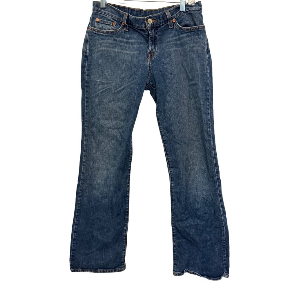 Lucky Brand Dungarees Womens Size 8 Mid Rise Flare Denim Jeans Blue